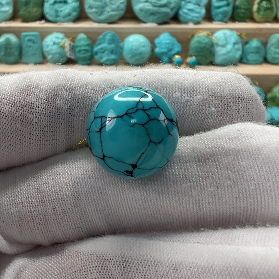 未镶嵌绿松石圆珠15.9mm