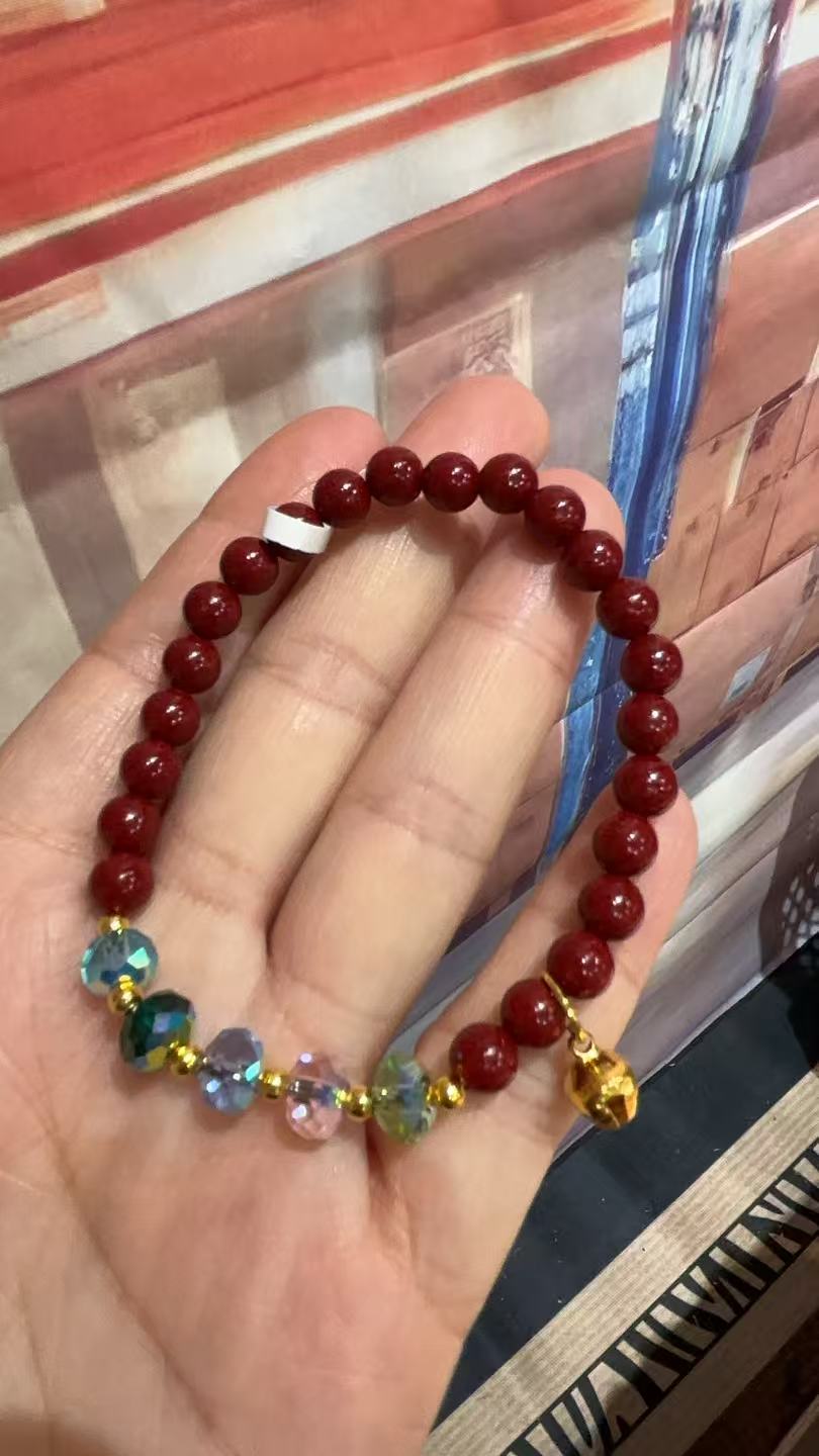 含辰砂工艺品单圈朱砂手串+礼盒SZH0969