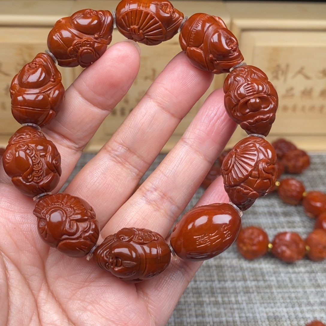 涵***林吊坠橄榄核财神18