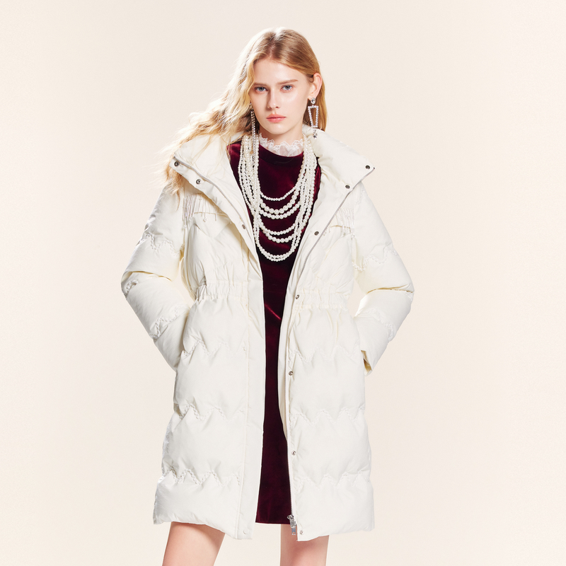 MISSCOCOON鸭绒羽绒服冬中长款大衣外套0242