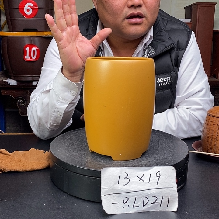 紫砂花盆货号一只LD211