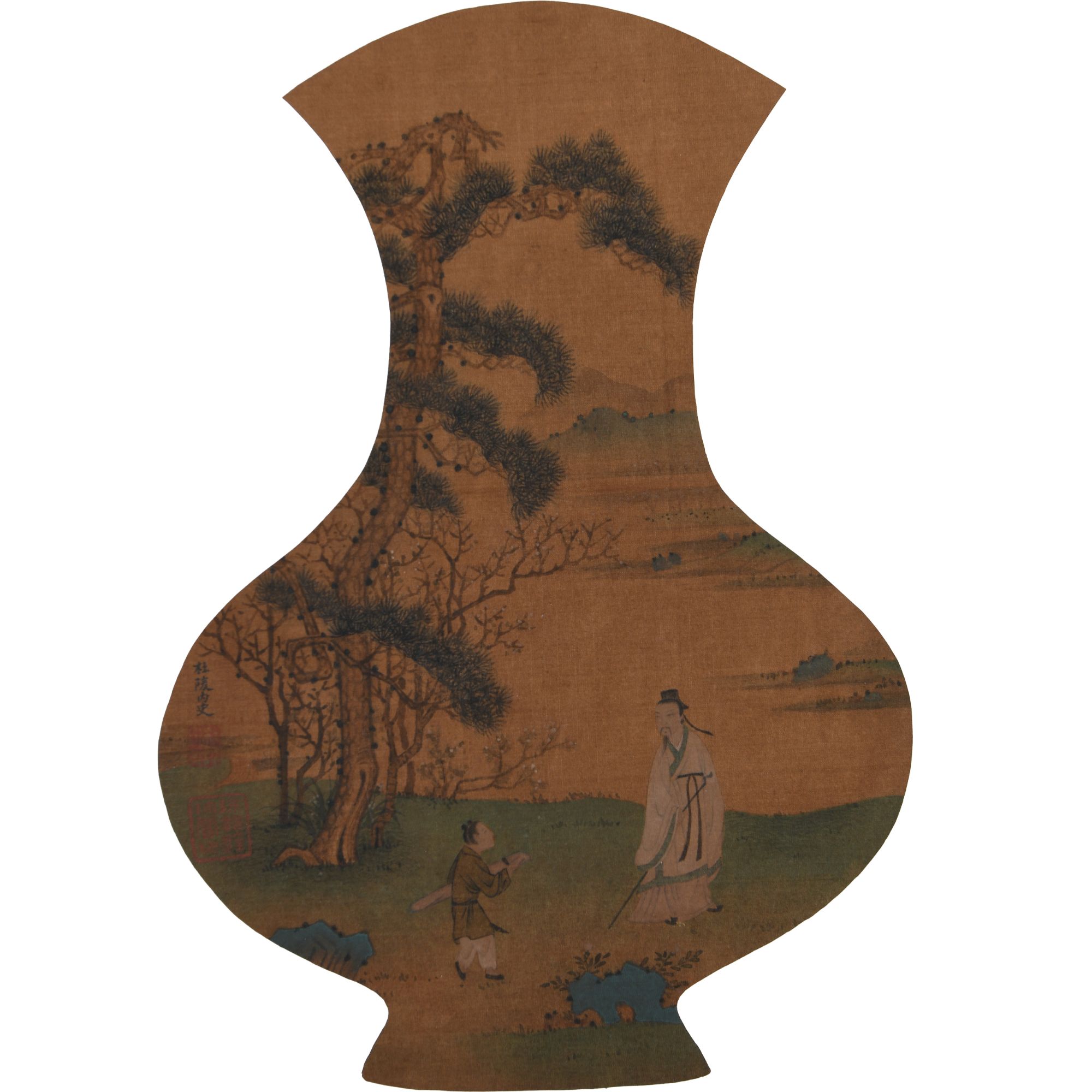 LOT.039仇珠（款）【人物】绢本镜片B0502-543预展