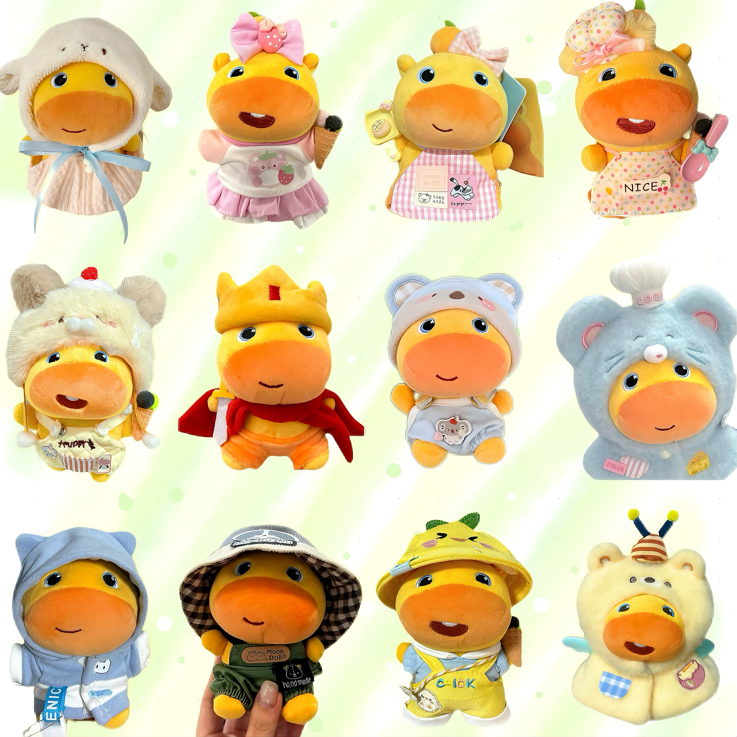 【水豚噜噜娃衣】可爱10cm娃衣创意毛绒棉花娃娃玩偶服装麦当劳