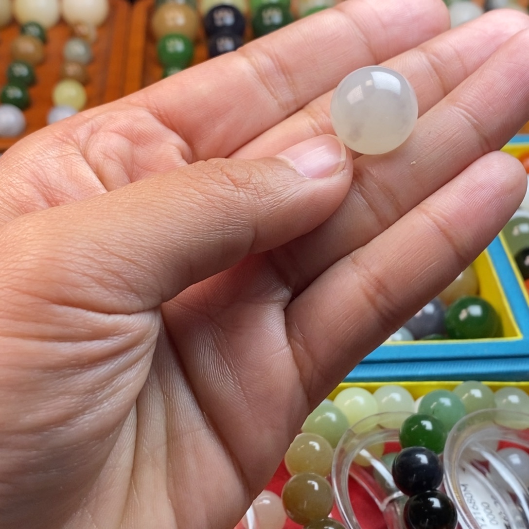 和田玉未镶嵌珠宝半成品卡16紫白y