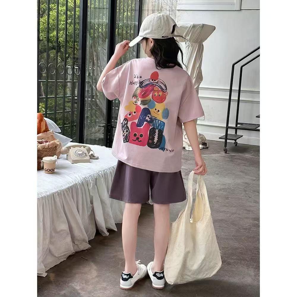 涂鸦彩裤单件短袖-160