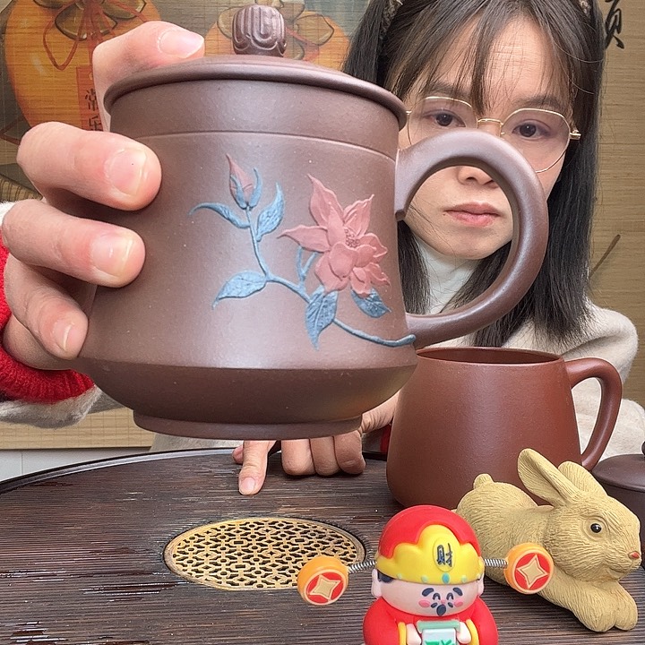 紫砂茶杯原矿紫砂杯