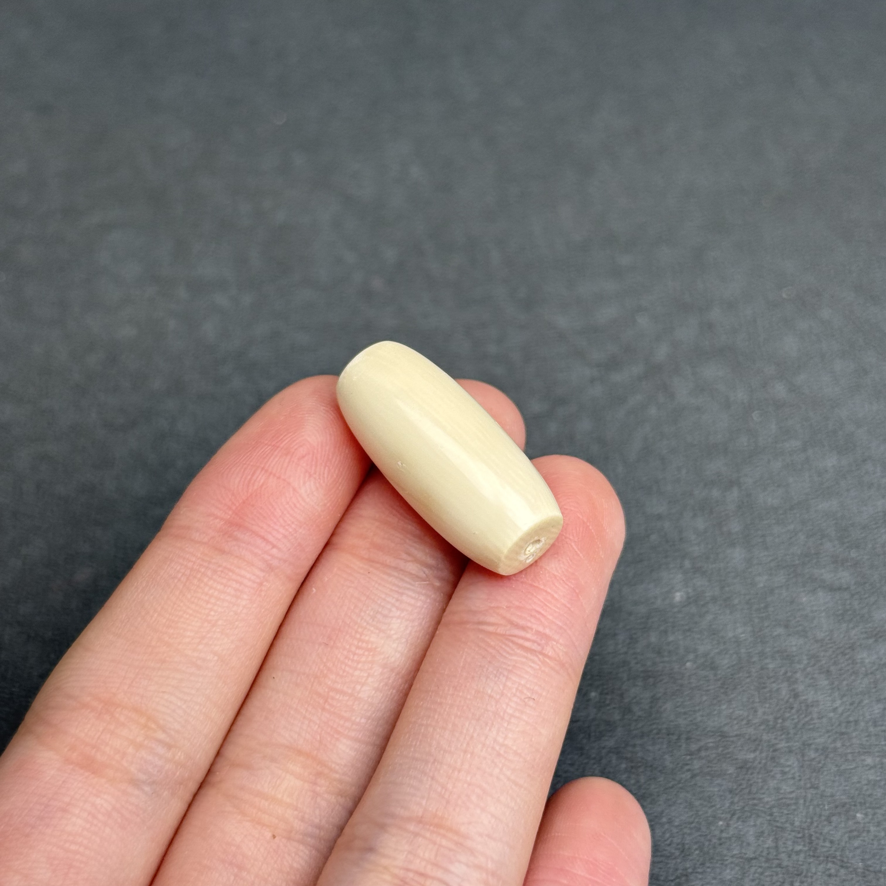 A3609天然猛犸牙 桶珠 12*27mm 支持鉴定 假一罚四