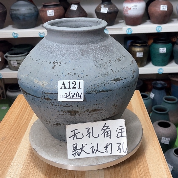 红陶手工制作工艺花盆