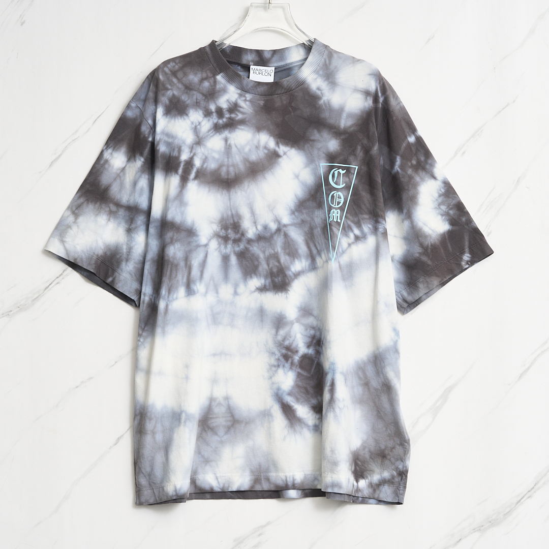全新未使用 MARCELOBURLON 中性扎染印花T恤/MBBU00078