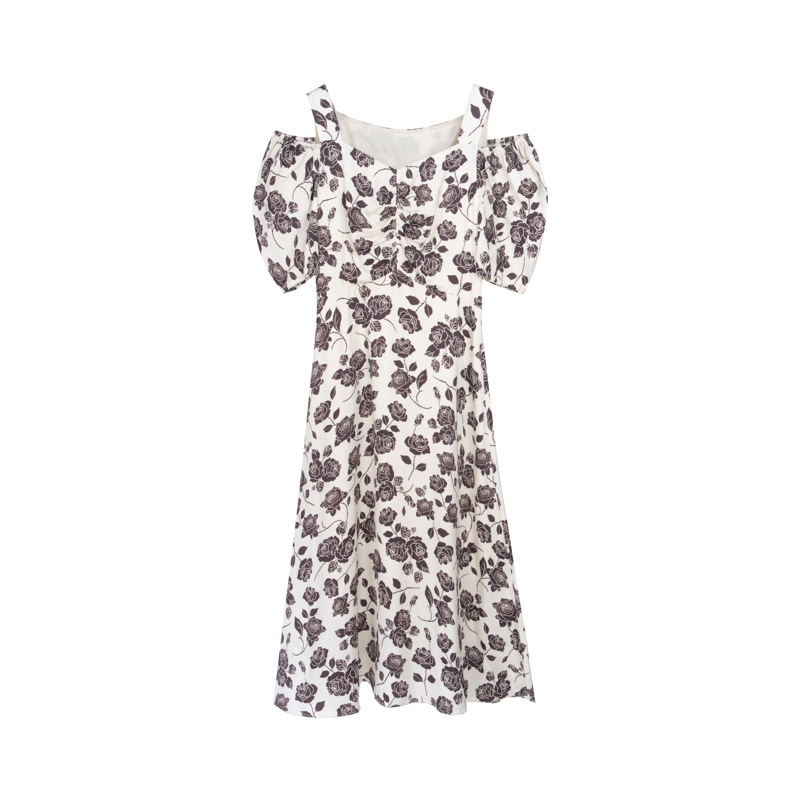 【小余专属】春季连衣裙碎花显瘦轻奢时尚优雅法式印花AH2123361217