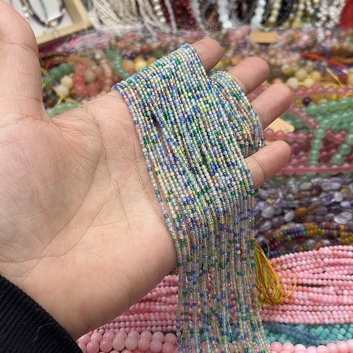 玛瑙/玉髓珠宝半成品未镶嵌2条2mm锆石刻面