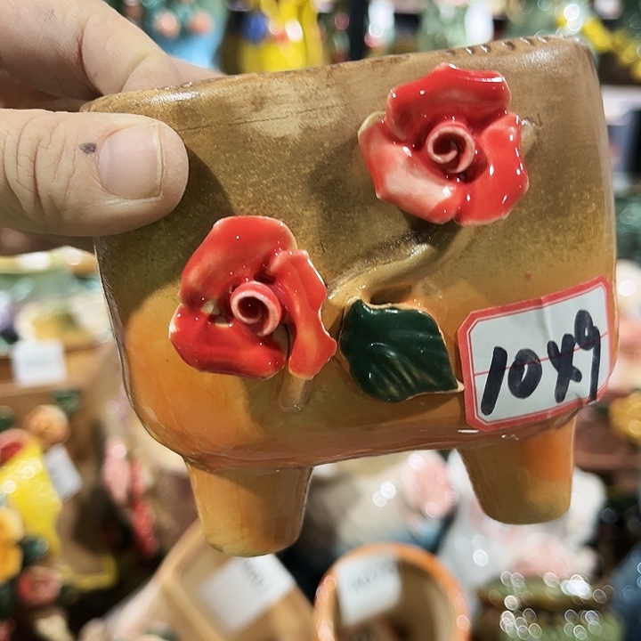 瓷片花盆多肉植物艺术品