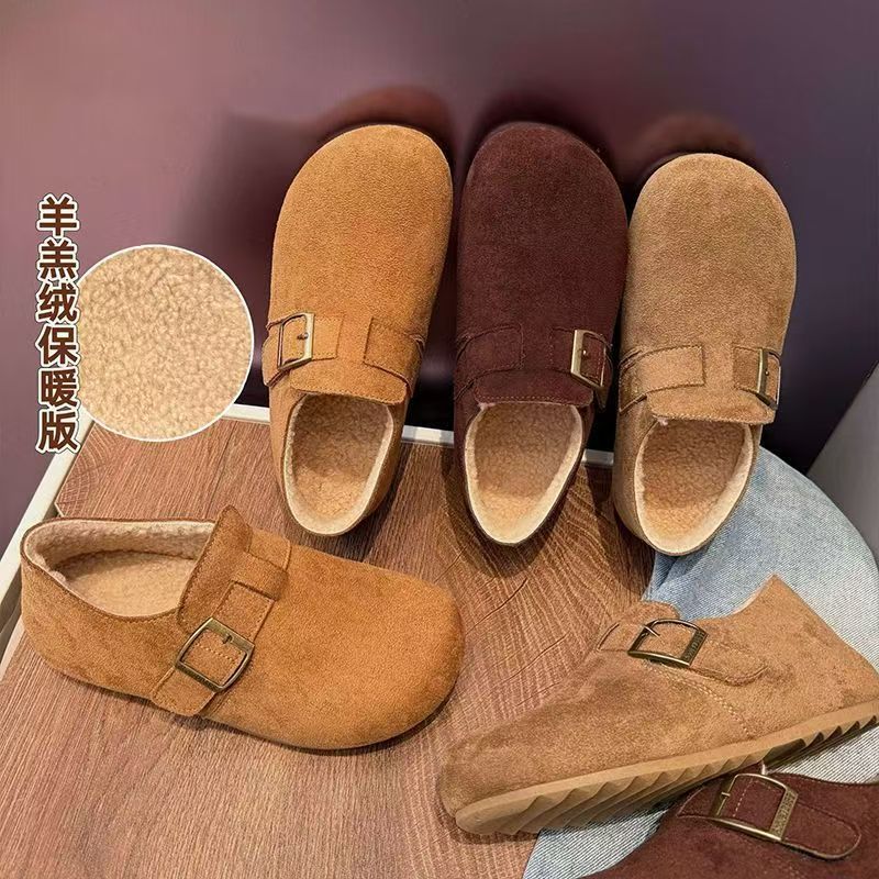 【增高羊羔绒勃肯 】不打滑不掉跟扣带复古小土豆勃肯鞋