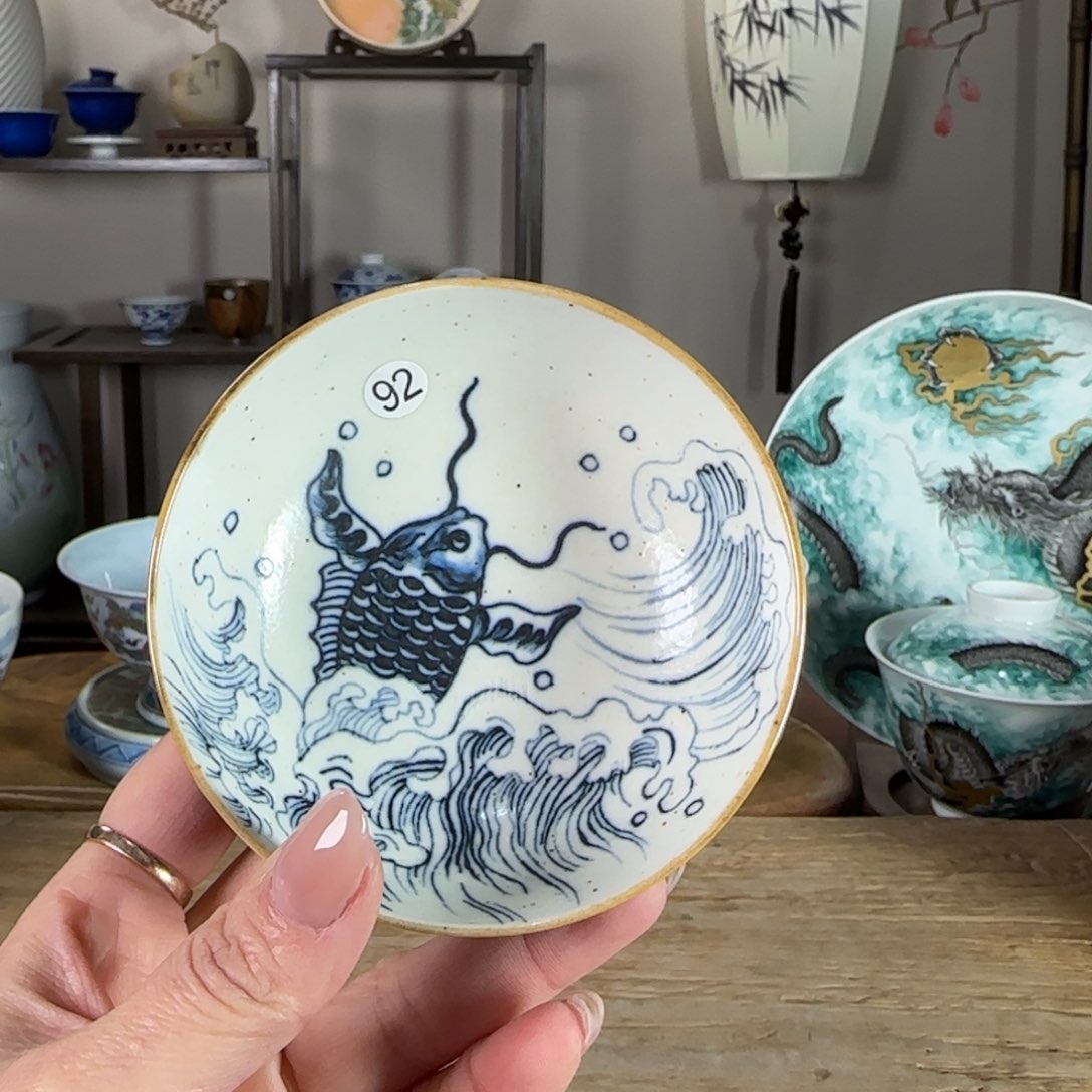 杯景德镇陶瓷柴烧多人