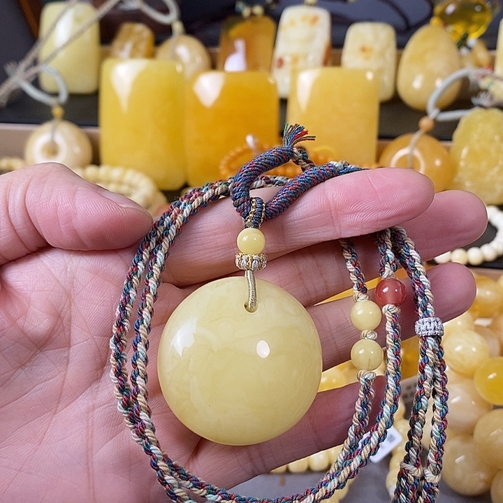 琥珀未镶嵌裸石公主扣