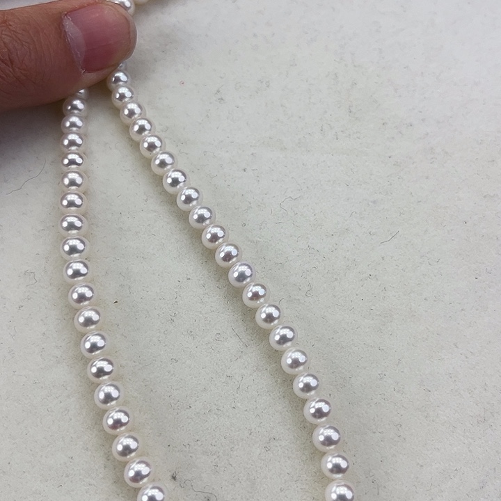 淡水珍珠颈饰银S925镶嵌卡5极光冷白高品