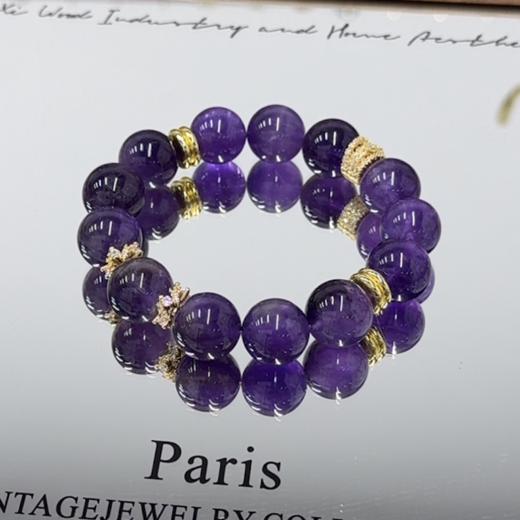 心翊珠宝【央首发】智慧之眼 14mm乌拉圭紫水晶设计款 多样性发其一