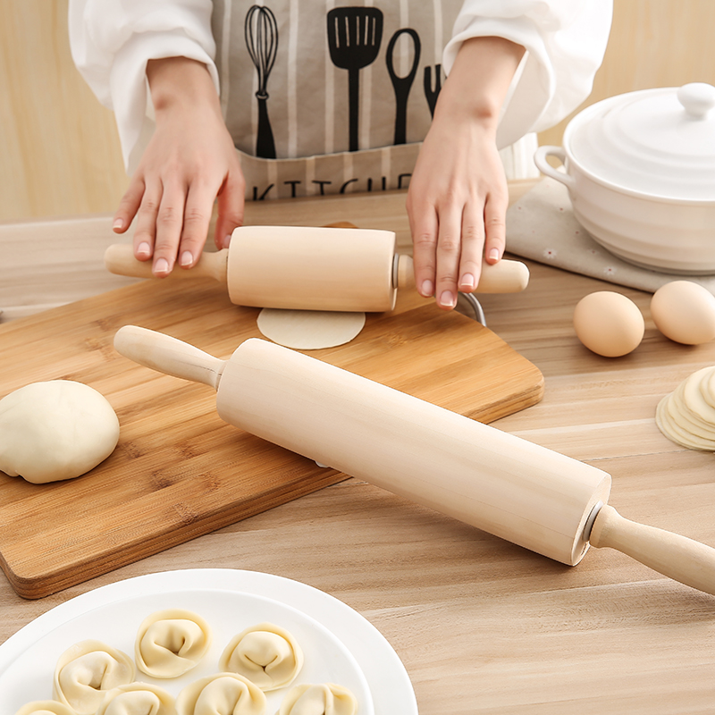 青冈木擀面杖家用商用多功能厨房用木制手工烧烤神器包饺子创意