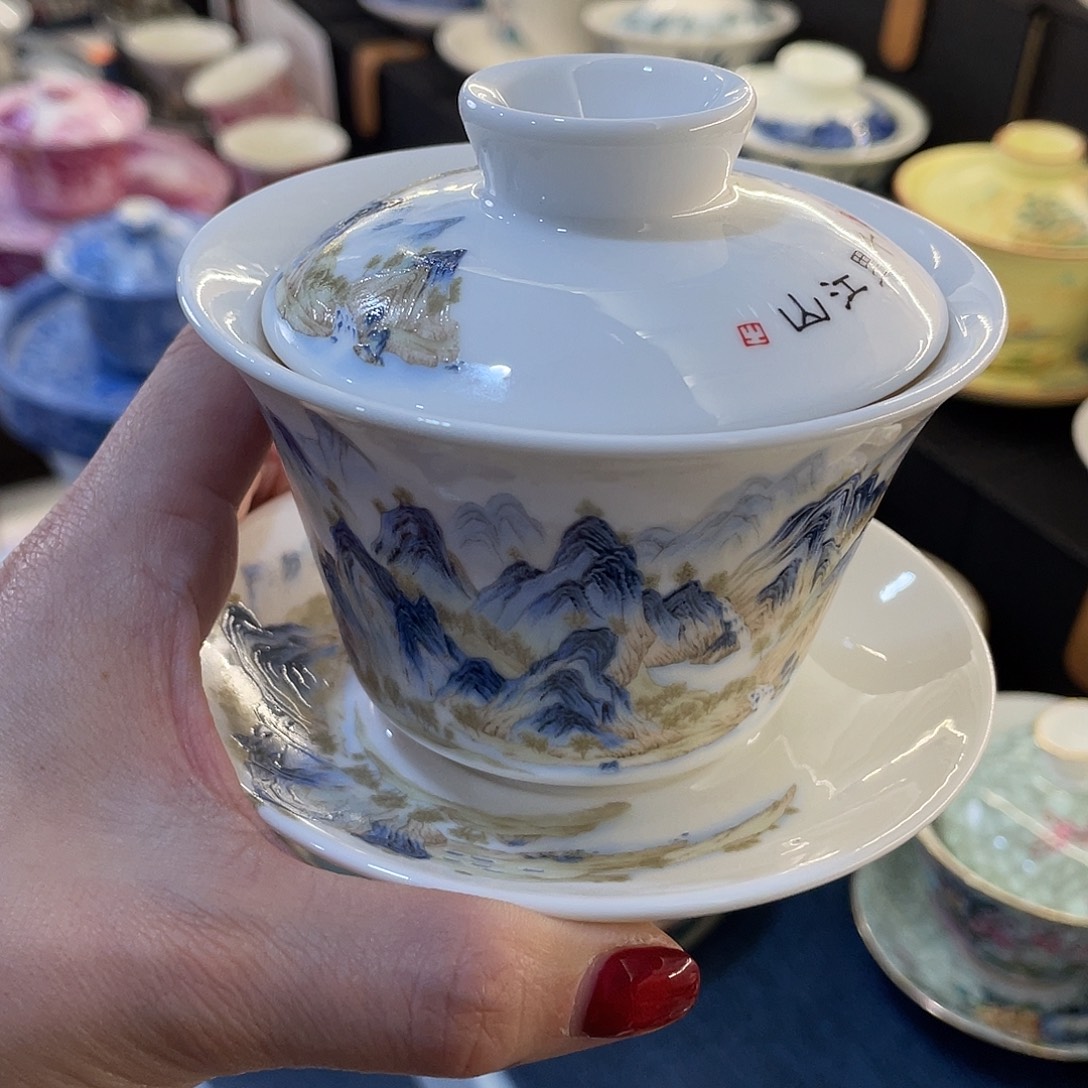 陶景德陶瓷盖碗茶具