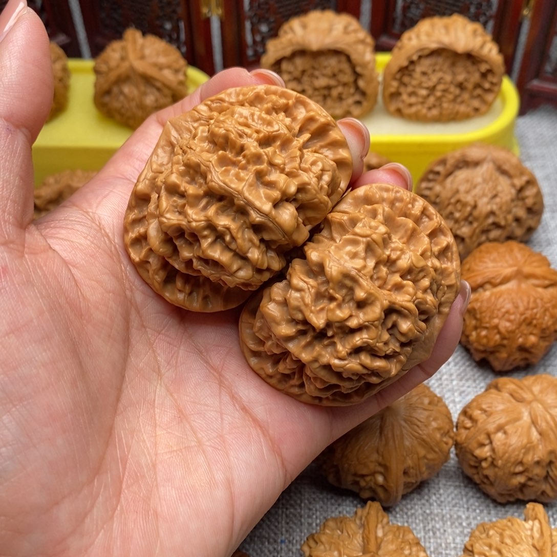 文玩核桃把件官帽54全