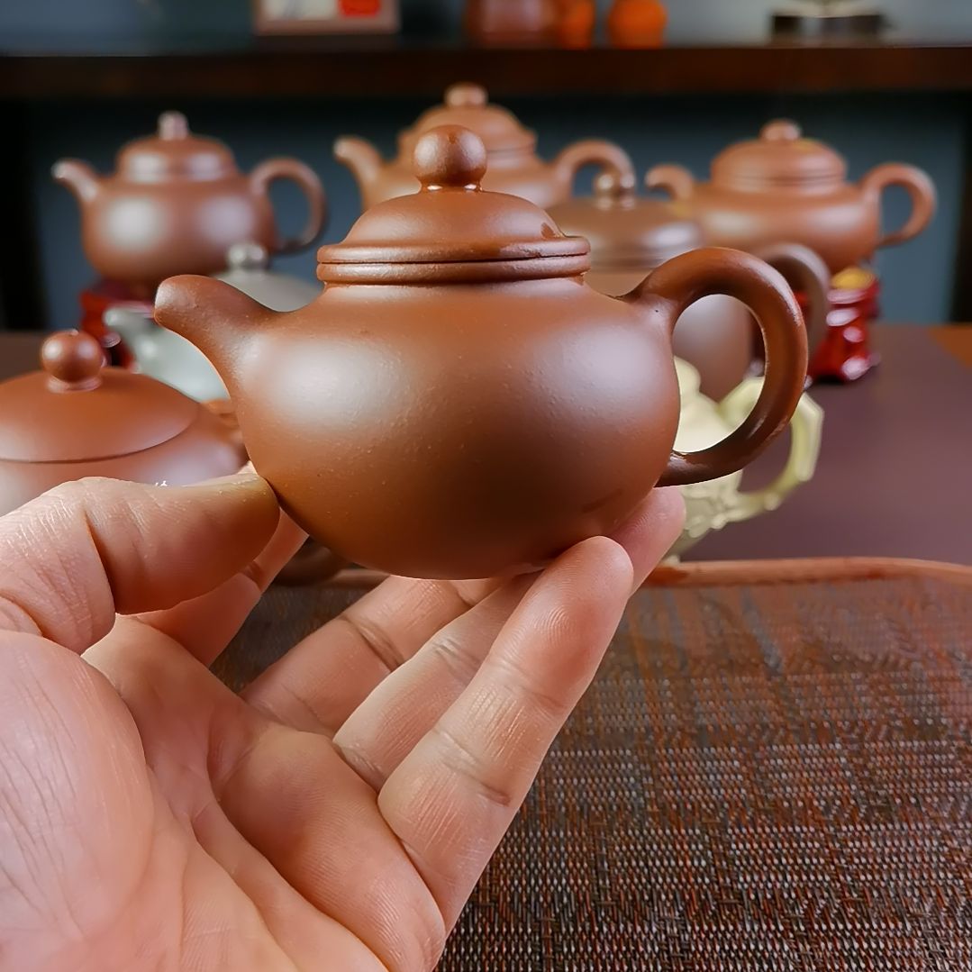紫砂茶壶红皮龙大亨掇球150CC