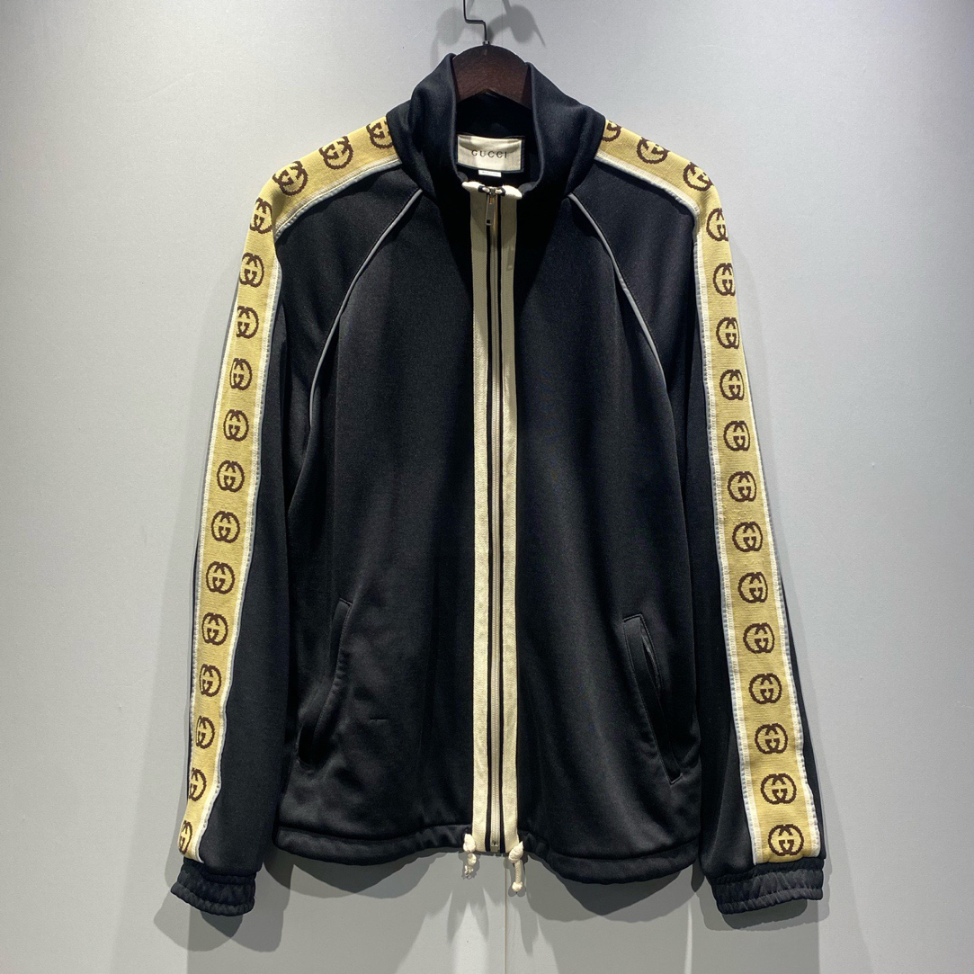 99新 GUCCI/古驰 3m双G提花串标高科技面料拉链夹克外套/m码/0829