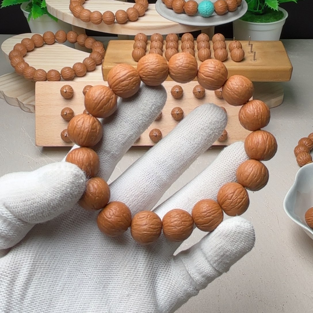 手串猴头核桃聚宝盆15精无泡药无上色