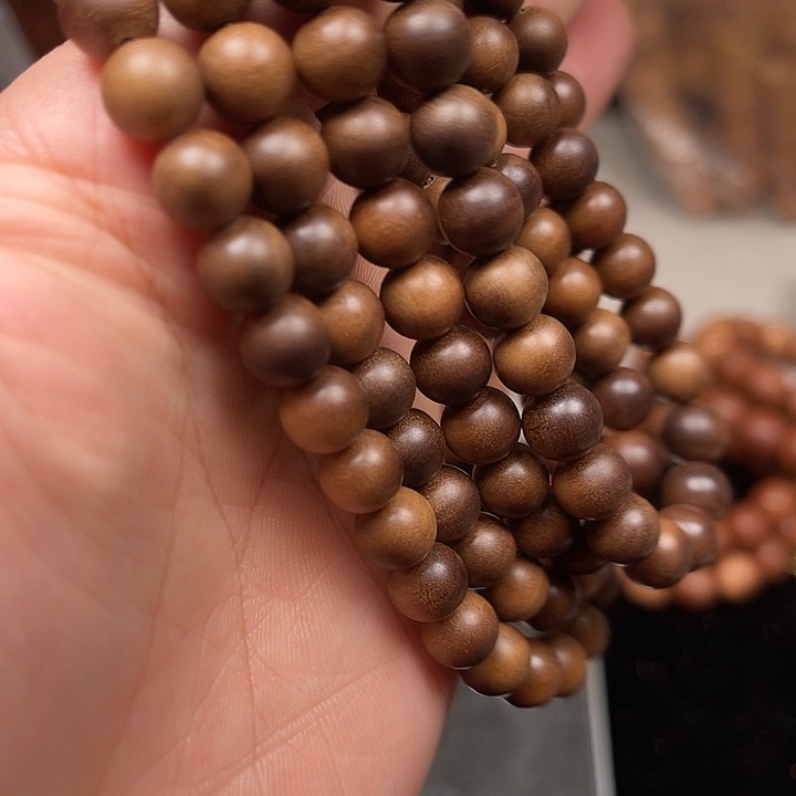 檀香木手串/手链老山檀08*108黑肉横纹