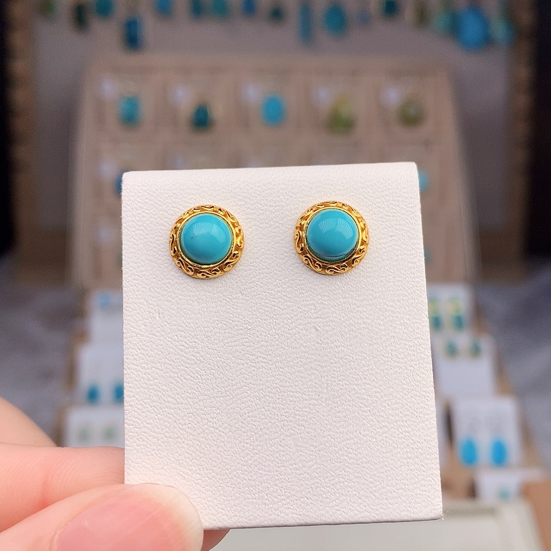 绿松石银S925镶嵌颈饰