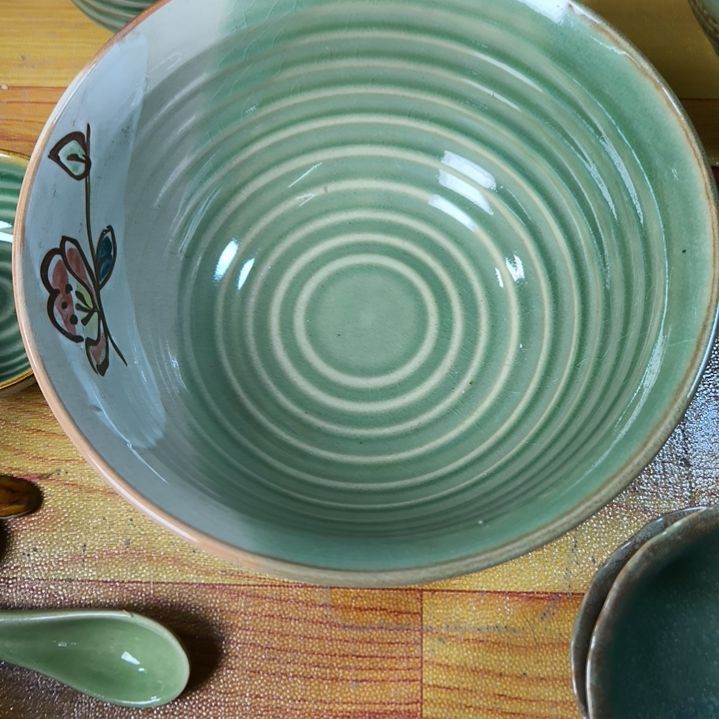 盘磁州窑五厂盘碗壶杯