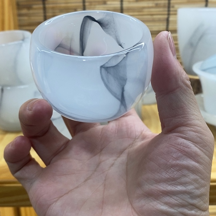 琉璃手工艺品水墨小杯50cc