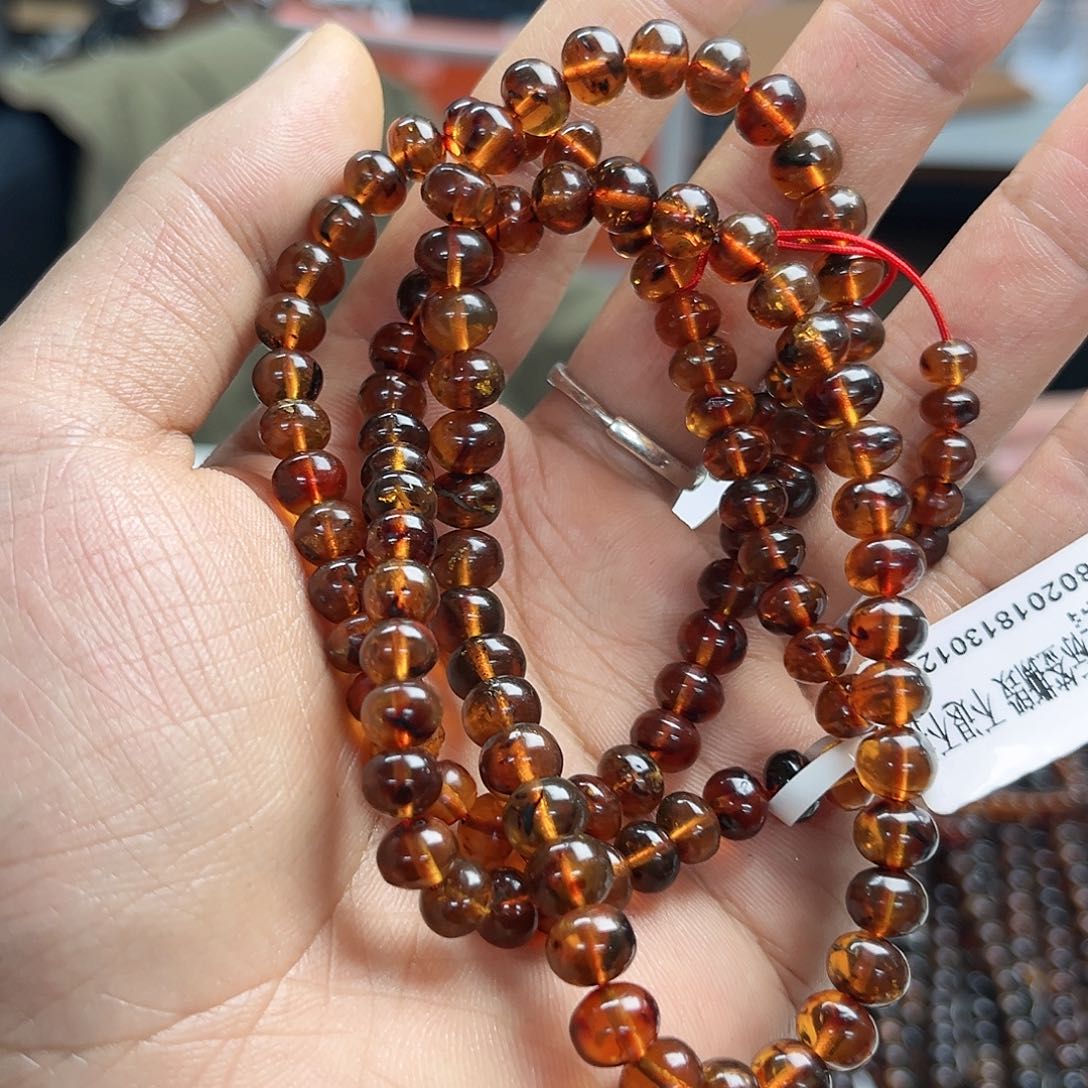 琥珀裸石未镶嵌7mm血珀