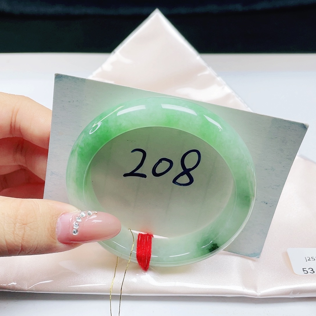 翡翠未镶嵌手镯 正圈53+