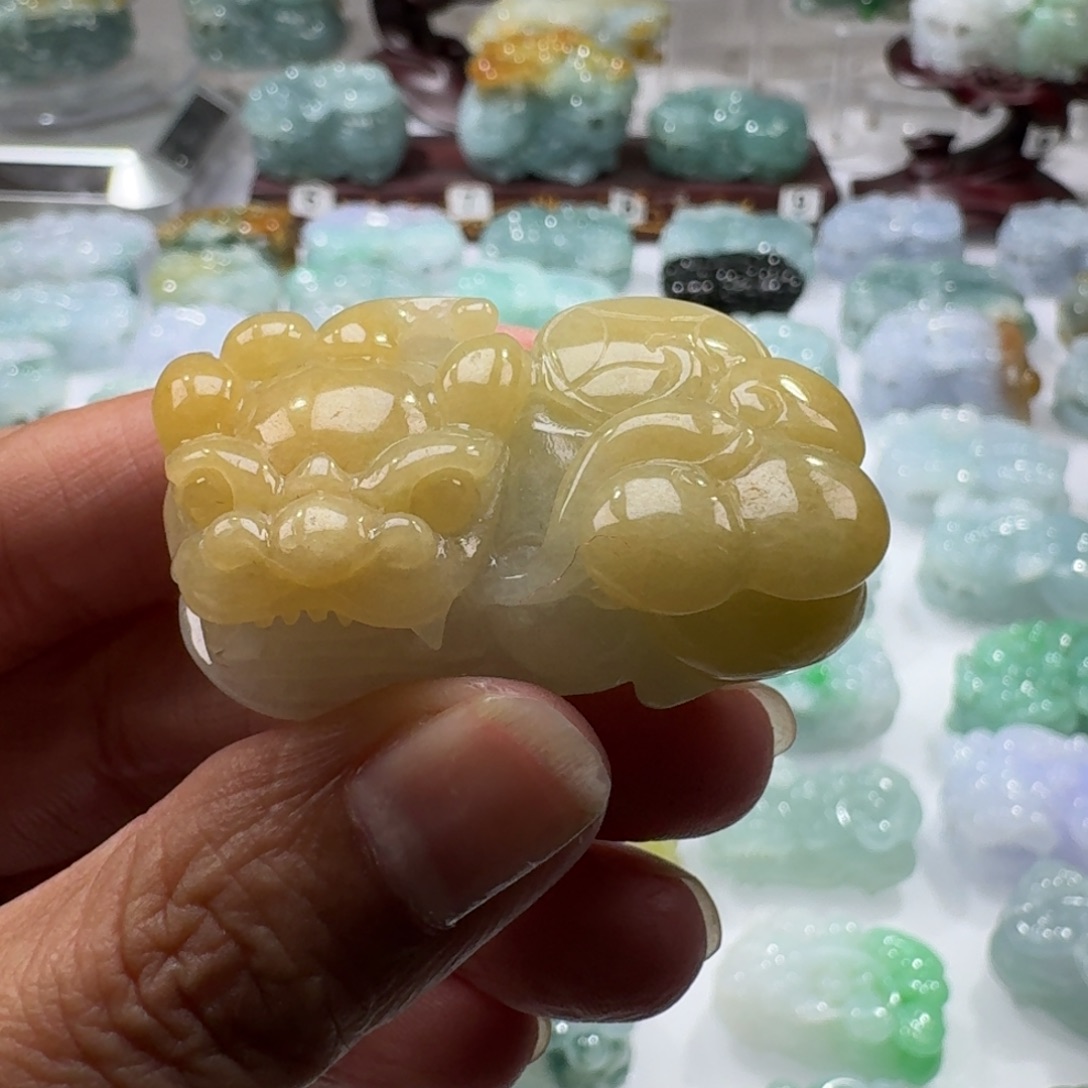 翡翠未镶嵌挂件貔貅