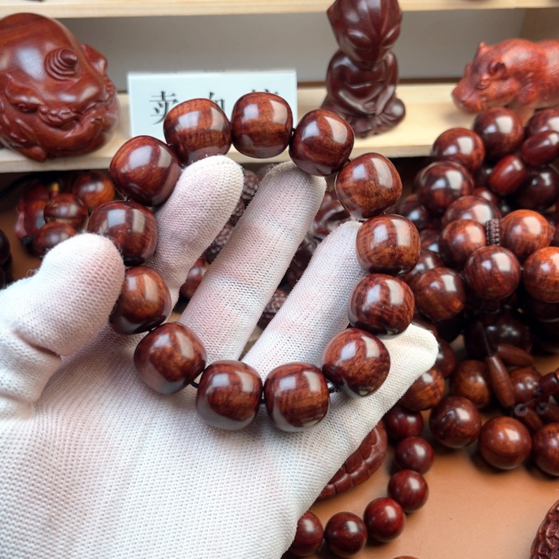 染料紫檀（血檀）1.8-老型珠--多样性发其一