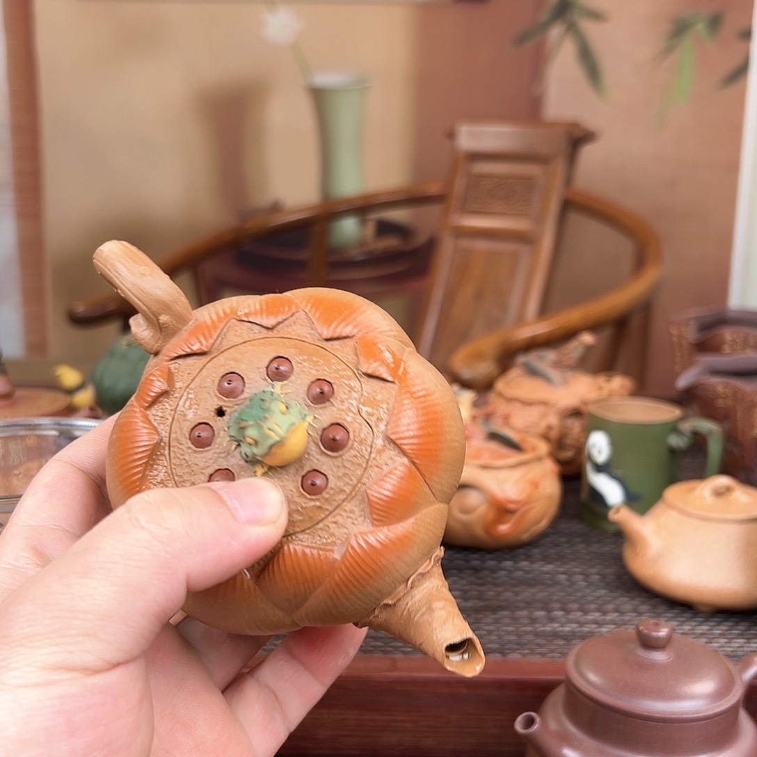 紫砂茶杯游*会青蛙刚回家快快乐乐