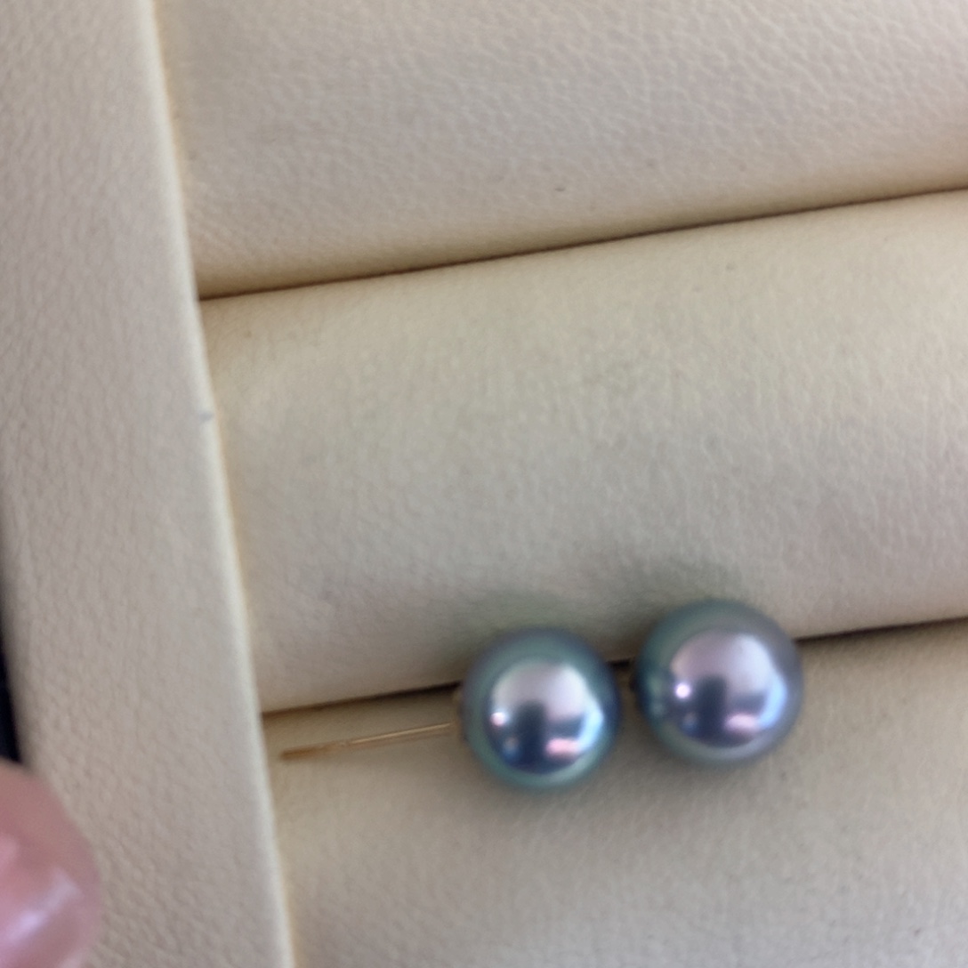 18K金镶嵌耳饰海水珍珠