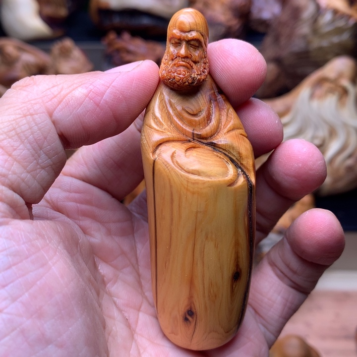 柏木（崖柏）崖柏陈化料手把件