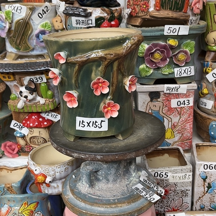 粗陶材质多肉花盆