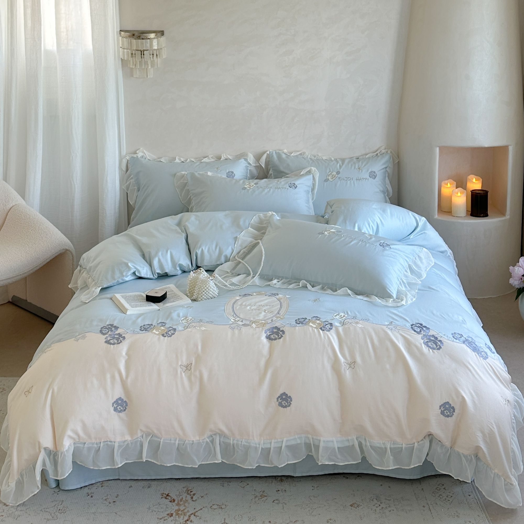 2025春款新品！长绒棉，纯棉 全棉刺绣四件套 贡缎级