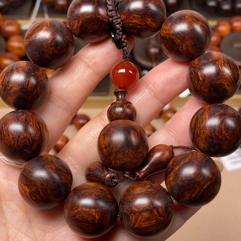 【闪购商品】黄花梨/降香黄檀手串/手链f****e海南黄花梨2.0对眼