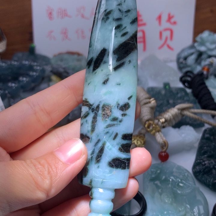 翡翠颈饰未镶嵌保真天然A货翡翠