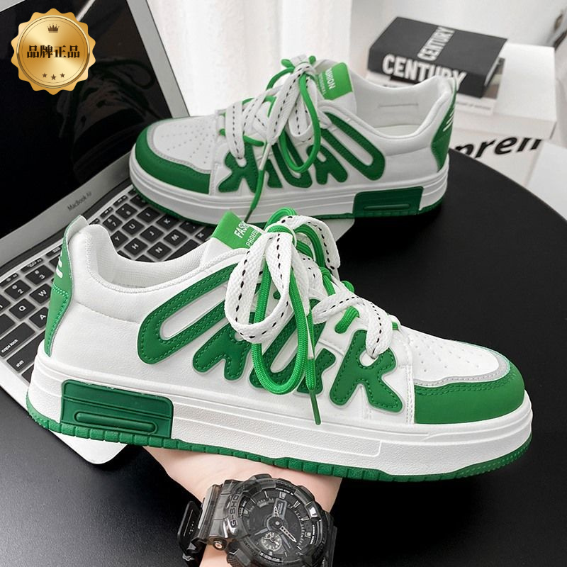 浙江品质秋冬男鞋2025新款潮流百搭港风休闲平板鞋青少年增高运动