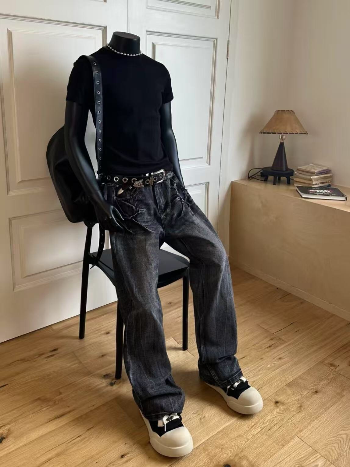 GOODBRAND2025FW火烧蕾丝小花贴布轻奢高级感长袖T恤男女同款