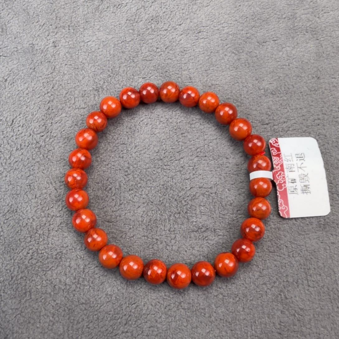 南红玛瑙未镶嵌手链