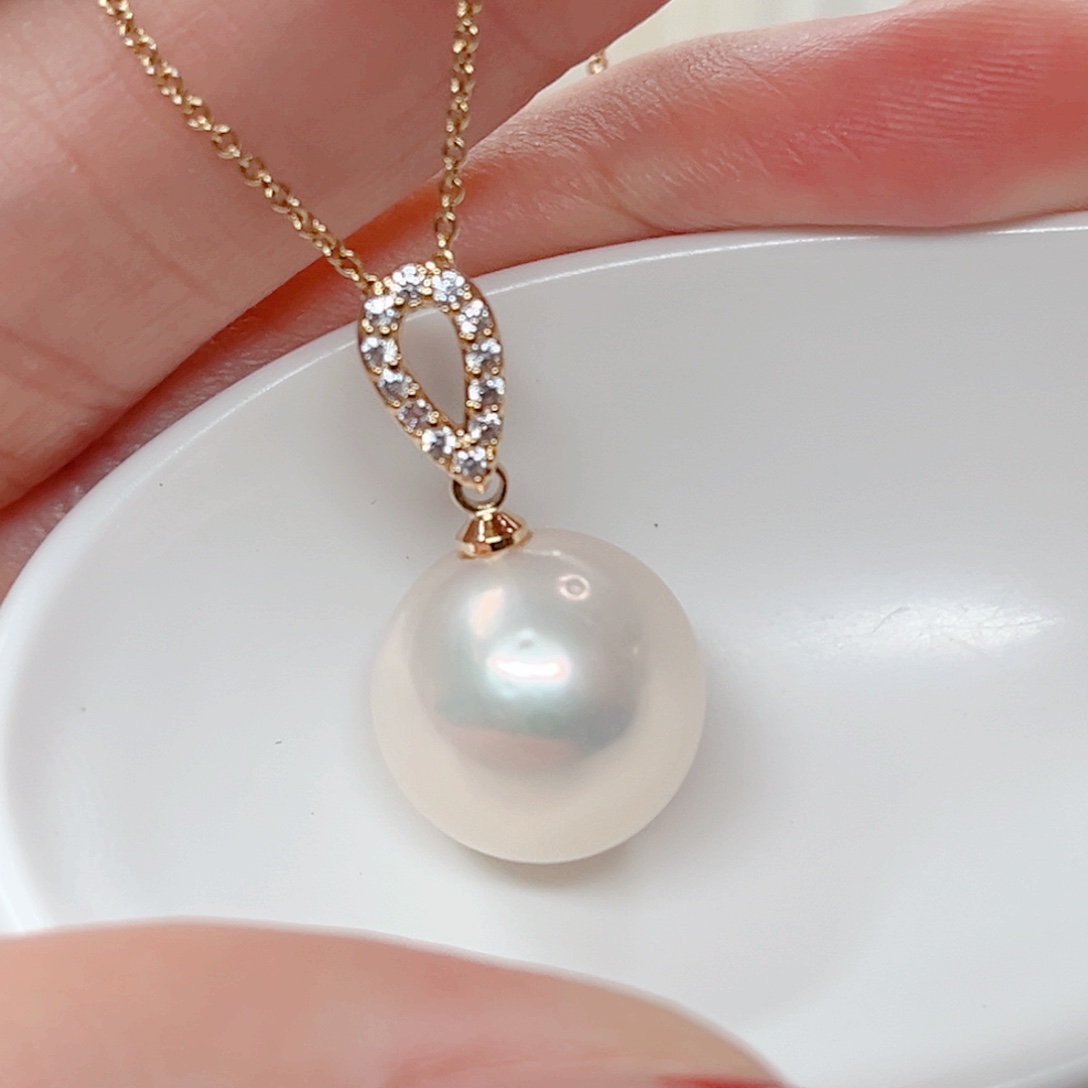 合金淡水珍珠吊坠(赠链)