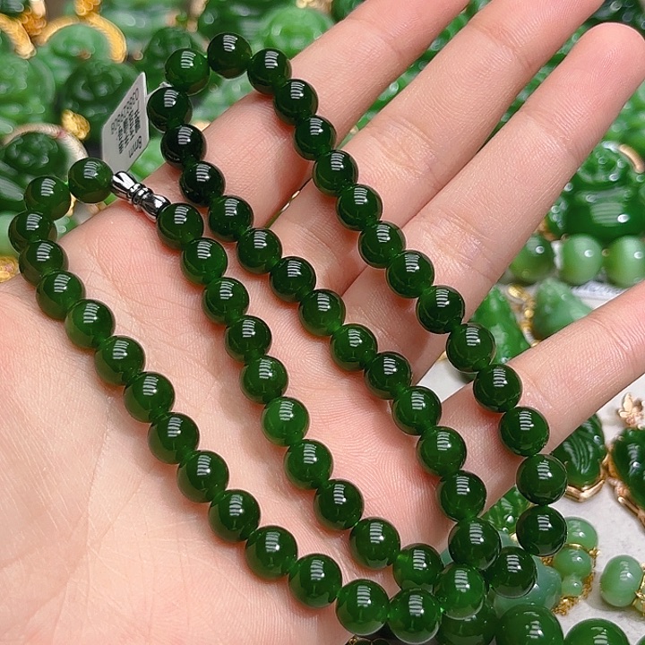 和田玉（碧玉）未镶嵌项链