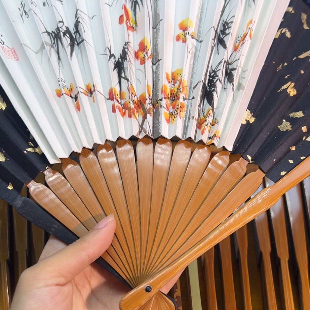 扇子天*三合八寸倒排茄储仁广