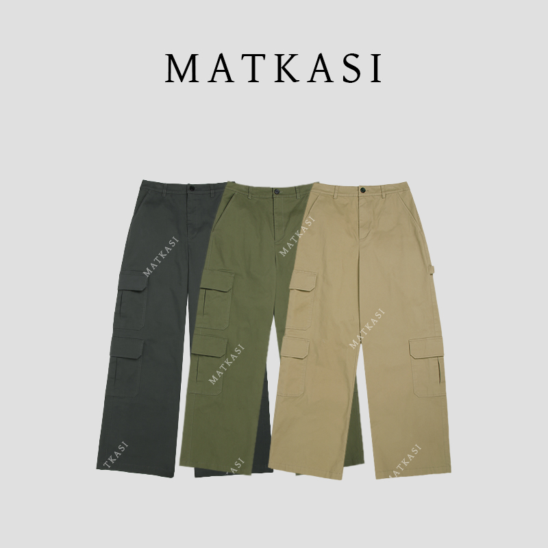 MATKASI 时尚小众设计师设计感日常休闲百搭棉布工装休闲裤