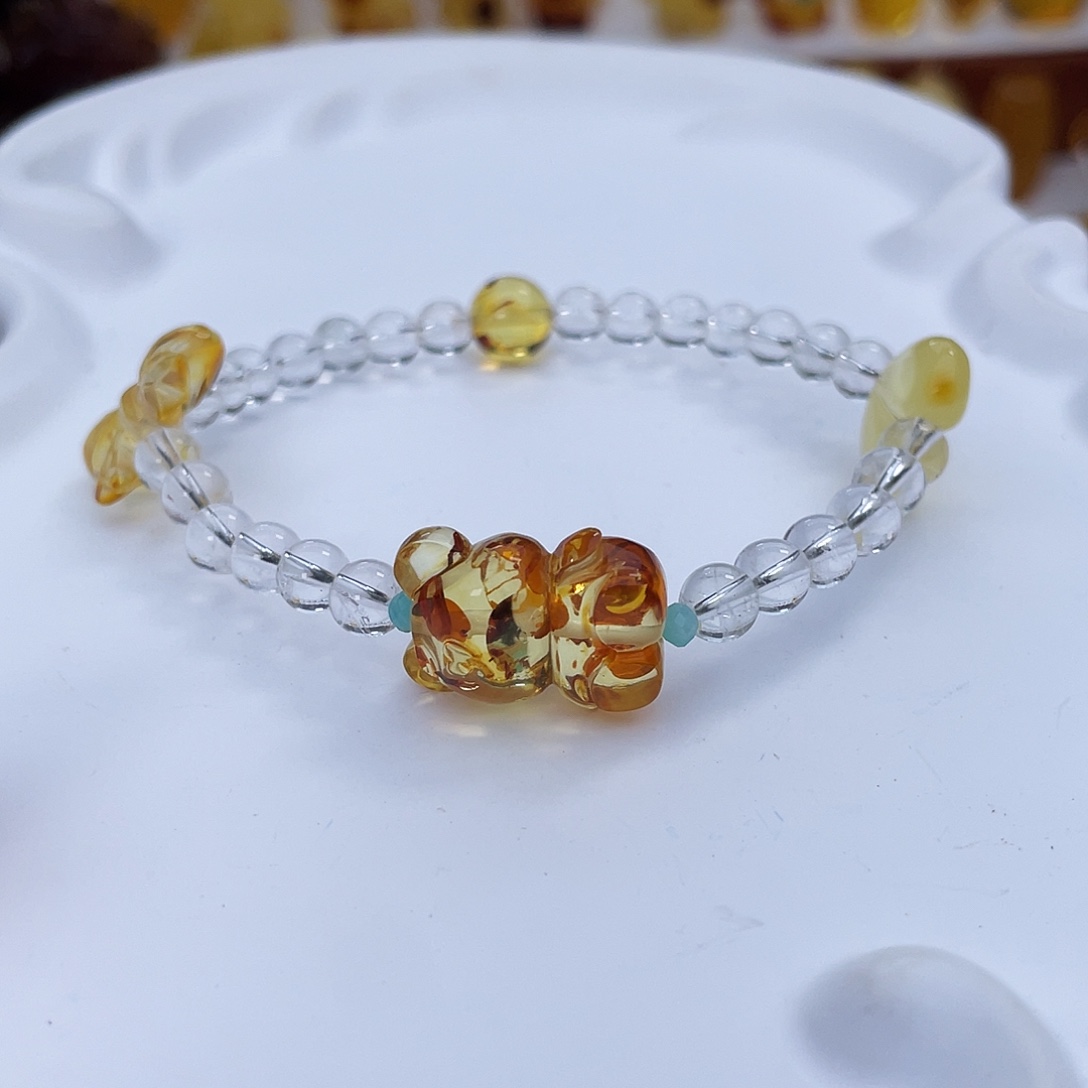 琥珀未镶嵌吊坠(赠链)